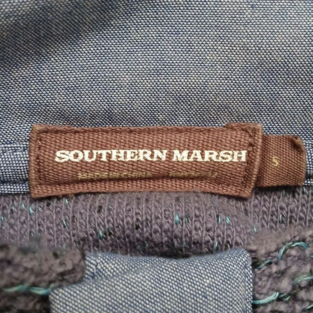 Southern Marsh Sweater  Mens Henley Pullover blue  Sz S